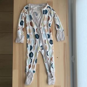 Little Sleepies footed Luna neutral onesie